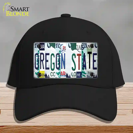 Oregon State Strip Art Novelty License Plate Hat Tag Cotton / Black