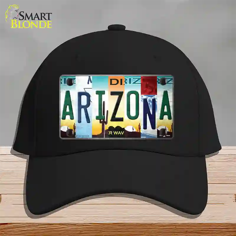 Arizona Strip Art Novelty License Plate Hat Tag Cotton / Black