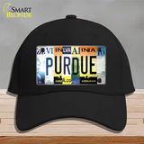 Purdue Strip Art Novelty License Plate Hat Tag Cotton / Black