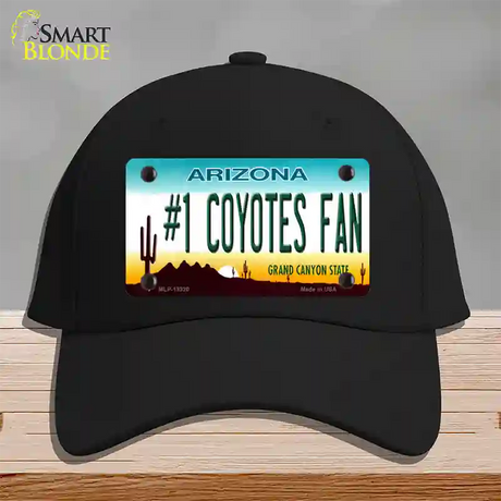 Number 1 Coyotes Fan Novelty License Plate Hat Tag Cotton / Black