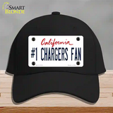 Number 1 Chargers Fan Novelty License Plate Hat Tag Cotton / Black