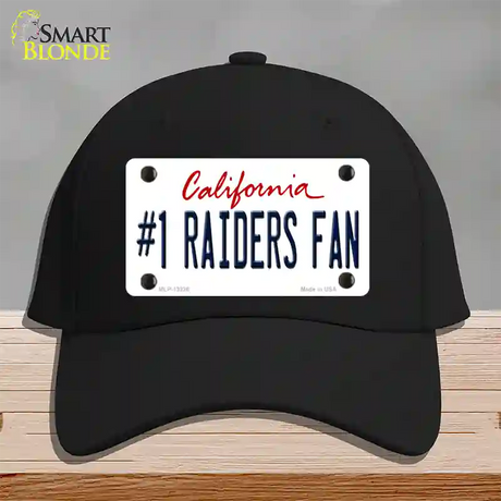 Number 1 Raiders Fan Novelty License Plate Hat Tag Cotton / Black