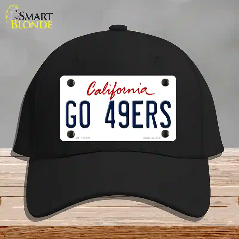 Go 49ers Novelty License Plate Hat Tag Cotton / Black