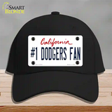 Number 1 Dodgers Fan Novelty License Plate Hat Tag Cotton / Black