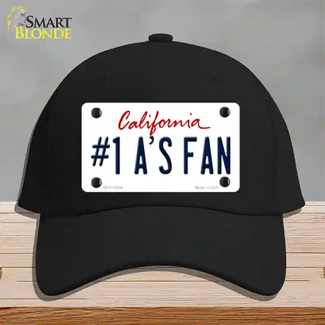 Number 1 Athletics Fan Novelty License Plate Hat Tag Cotton / Black