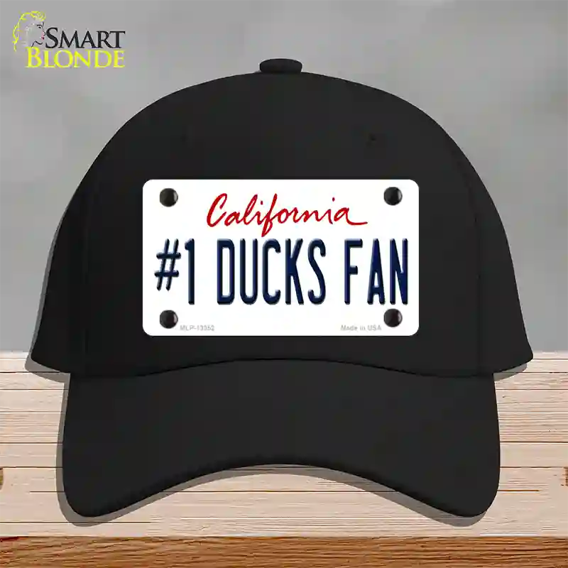 Number 1 Ducks Fan Novelty License Plate Hat Tag Cotton / Black