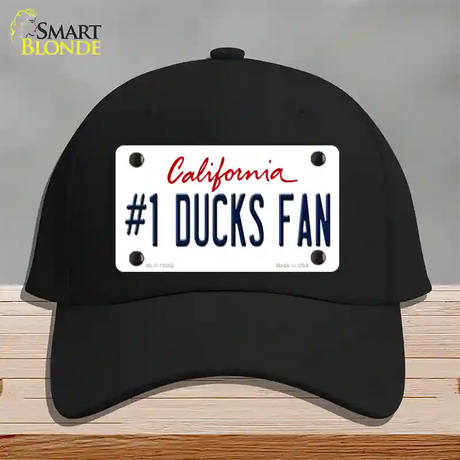 Number 1 Ducks Fan Novelty License Plate Hat Tag Cotton / Black