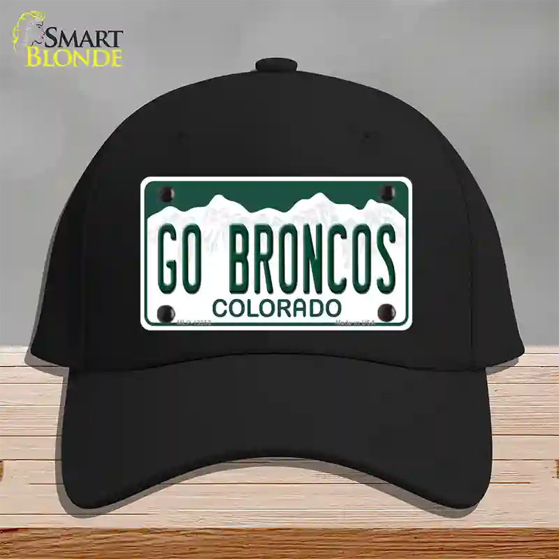 Go Broncos Novelty License Plate Hat Tag Cotton / Black