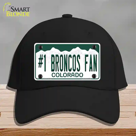 Number 1 Broncos Fan Novelty License Plate Hat Tag Cotton / Black