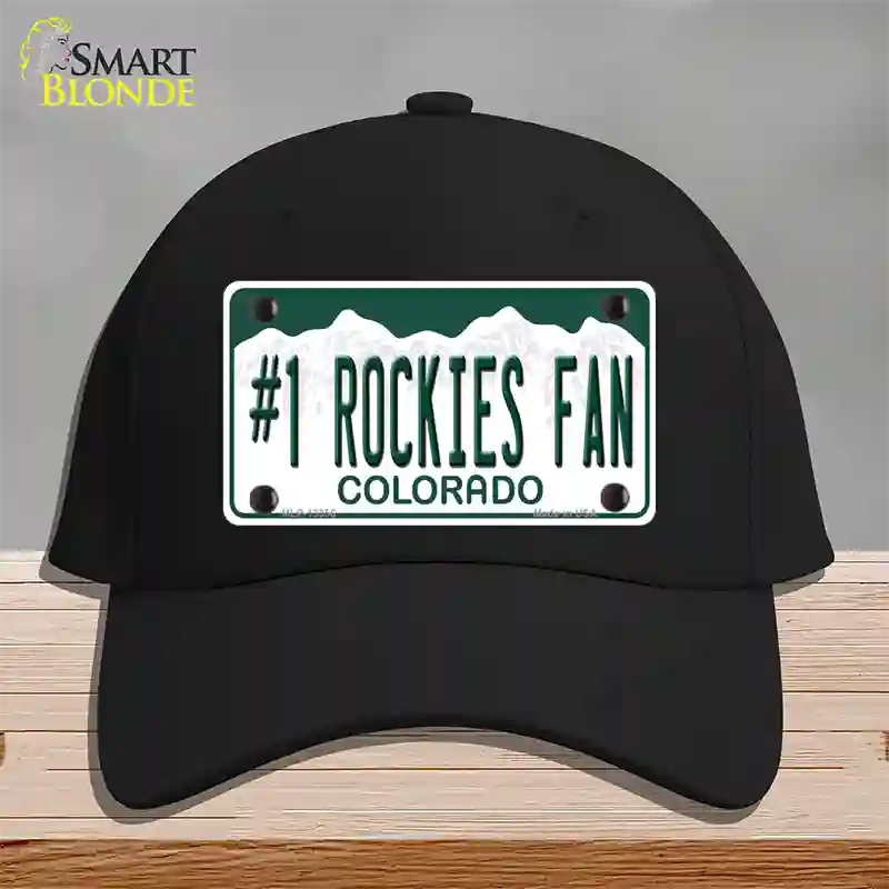 Number 1 Rockies Fan Novelty License Plate Hat Tag Cotton / Black