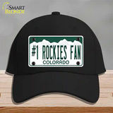 Number 1 Rockies Fan Novelty License Plate Hat Tag Cotton / Black