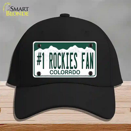 Number 1 Rockies Fan Novelty License Plate Hat Tag Cotton / Black