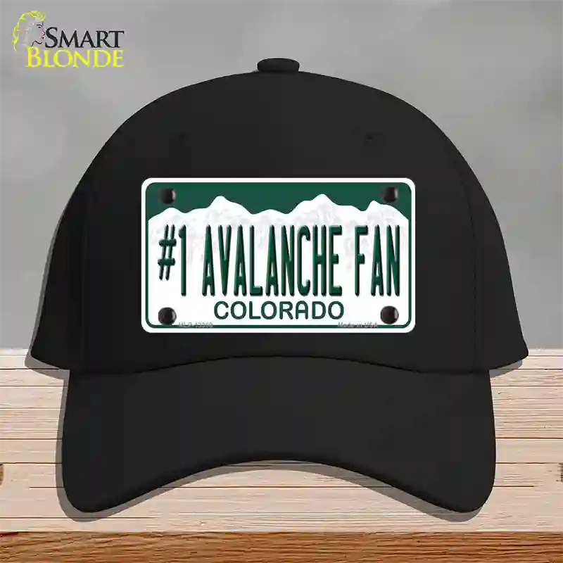 Number 1 Avalanche Fan Novelty License Plate Hat Tag Cotton / Black