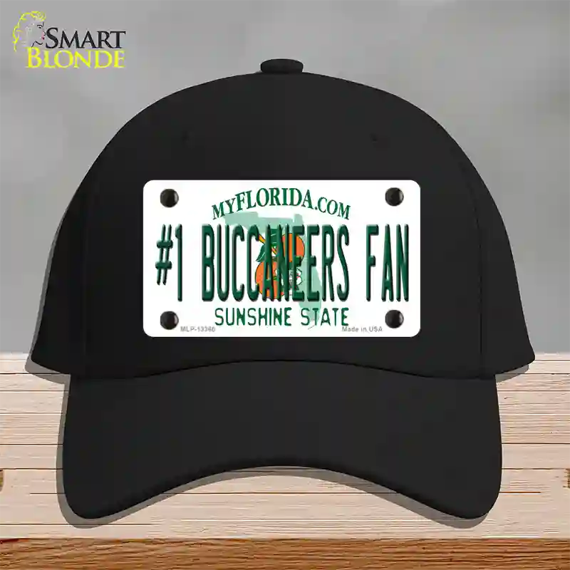 Number 1 Buccaneers Fan Novelty License Plate Hat Tag Cotton / Black