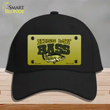 Kiss My Bass Novelty License Plate Hat Cotton / Black