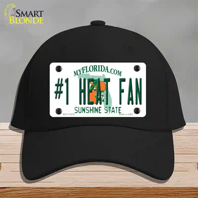 Number 1 Heat Fan Novelty License Plate Hat Tag Cotton / Black