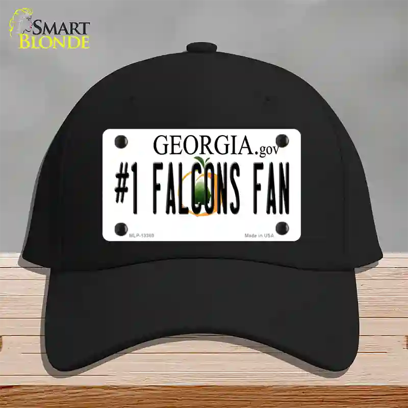 Number 1 Falcons Fan Novelty License Plate Hat Tag Cotton / Black