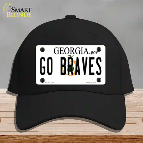 Go Braves Novelty License Plate Hat Tag Cotton / Black