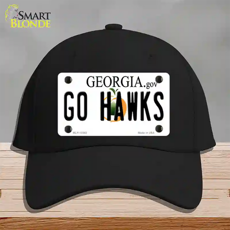 Go Hawks Novelty License Plate Hat Tag Cotton / Black