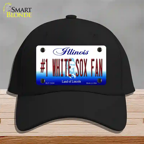 Number 1 White Sox Fan Novelty License Plate Hat Tag Cotton / Black