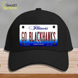 Go Blackhawks Novelty License Plate Hat Tag Cotton / Black