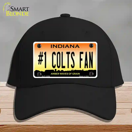 Number 1 Colts Fan Novelty License Plate Hat Tag Cotton / Black