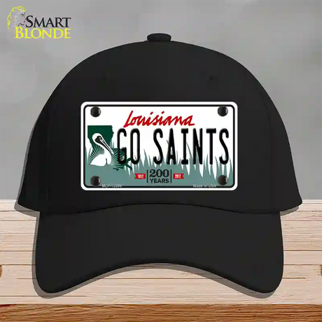 Go Saints Novelty License Plate Hat Tag Cotton / Black