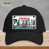 Number 1 Saints Fan Novelty License Plate Hat Tag Cotton / Black