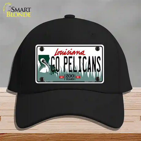 Go Pelicans Novelty License Plate Hat Tag Cotton / Black