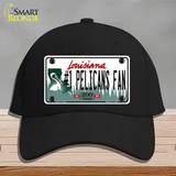 Number 1 Pelicans Fan Novelty License Plate Hat Tag Cotton / Black