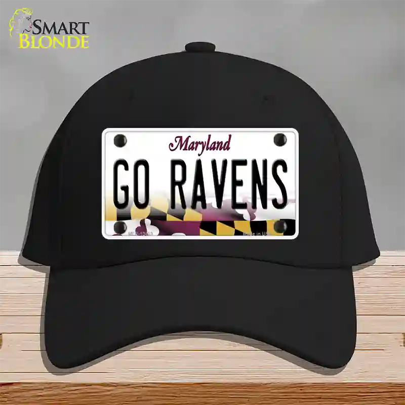 Go Ravens Novelty License Plate Hat Tag Cotton / Black