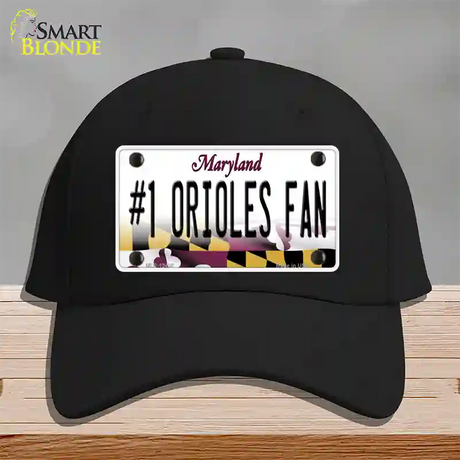 Number 1 Orioles Fan Novelty License Plate Hat Tag Cotton / Black