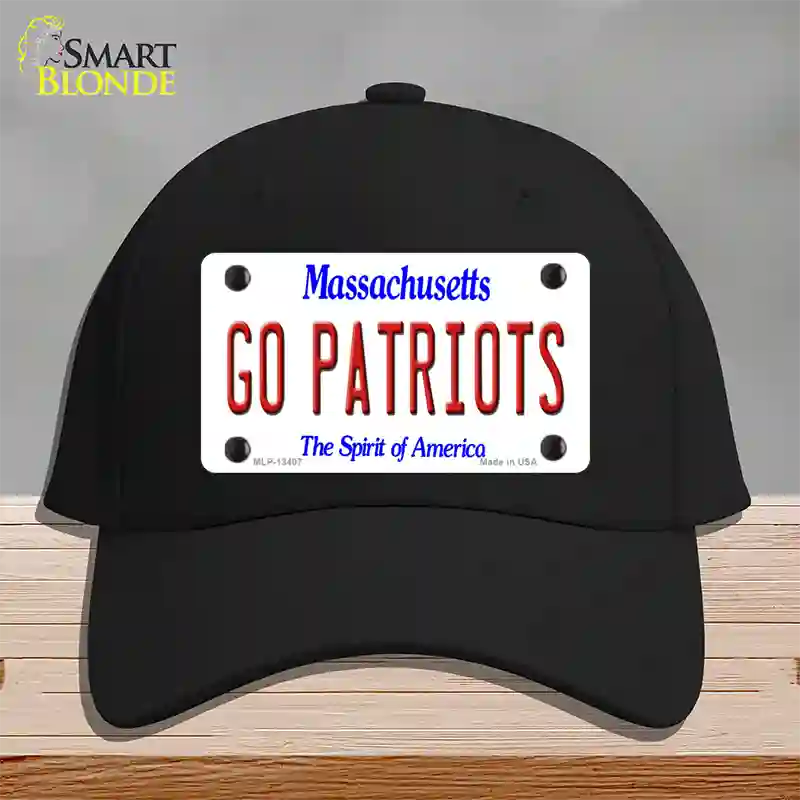 Go Patriots Novelty License Plate Hat Tag Cotton / Black