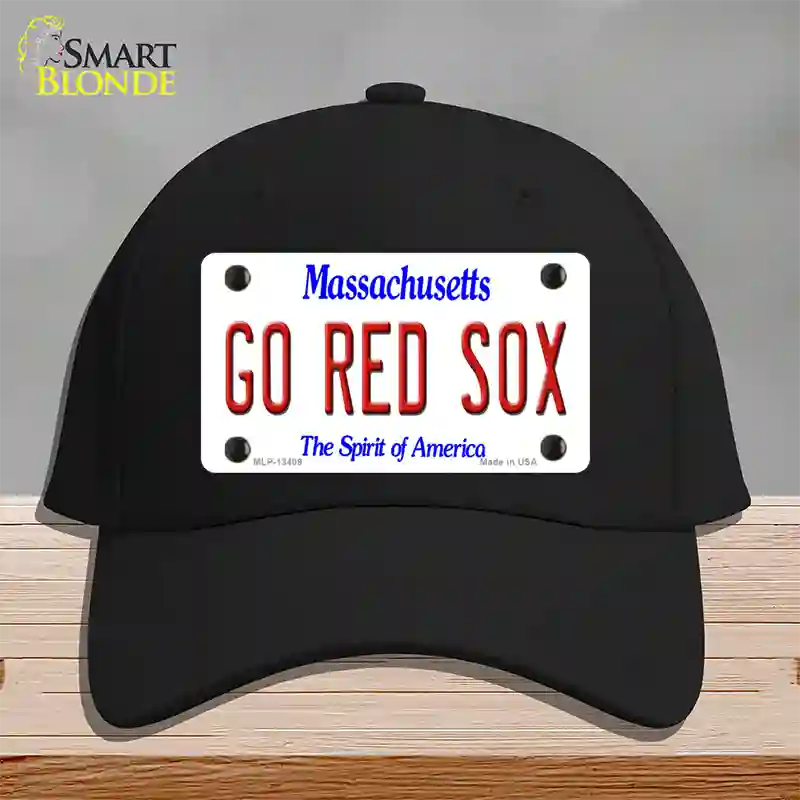 Go Red Sox Novelty License Plate Hat Tag Cotton / Black