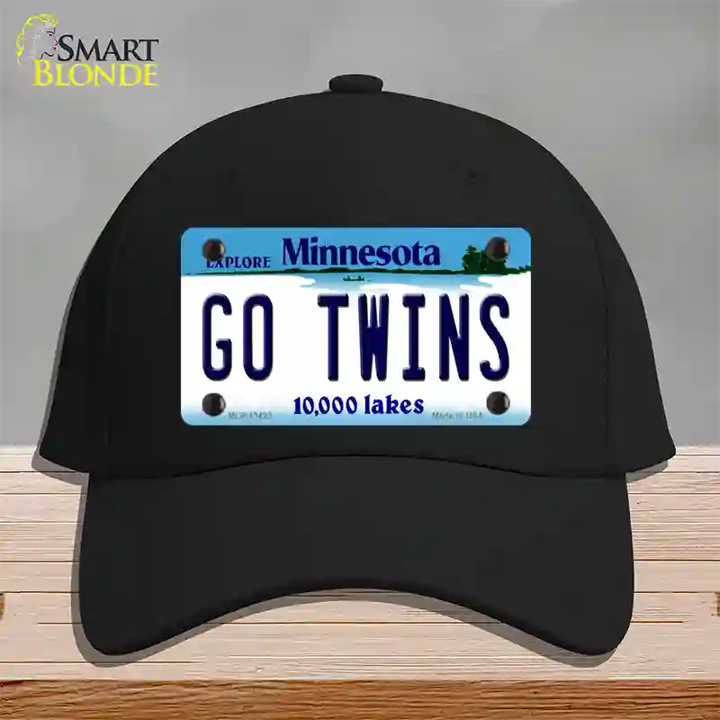 Go Twins Novelty License Plate Hat Tag Cotton / Black