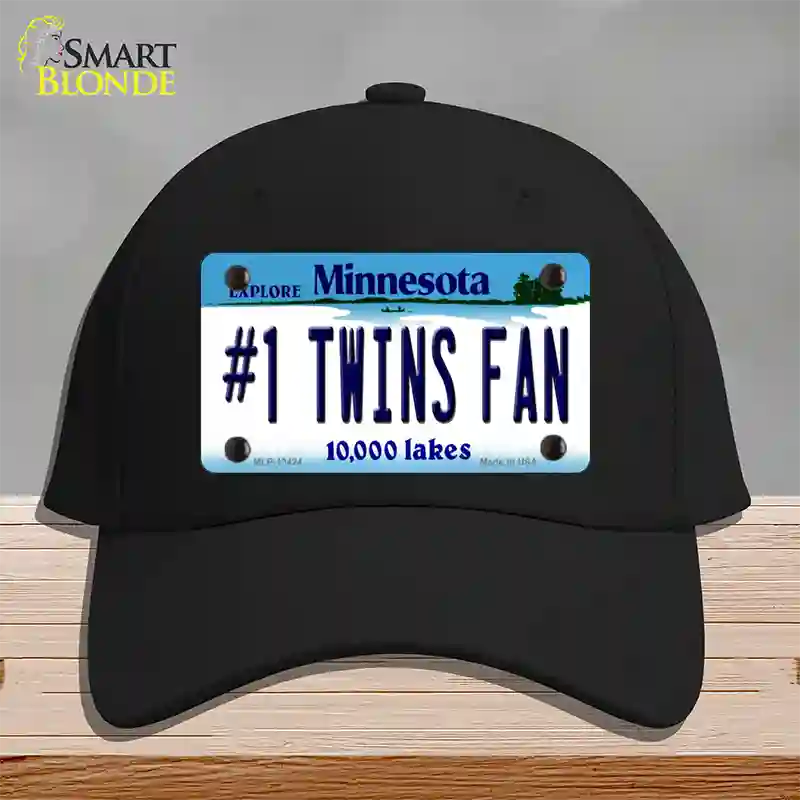 Number 1 Twins Fan Novelty License Plate Hat Tag Cotton / Black