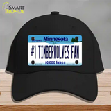 Number 1 Timberwolves Fan Novelty License Plate Hat Tag Cotton / Black