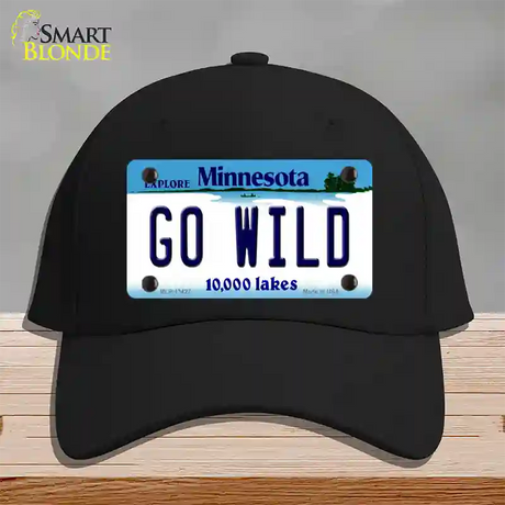 Go Wild Novelty License Plate Hat Tag Cotton / Black