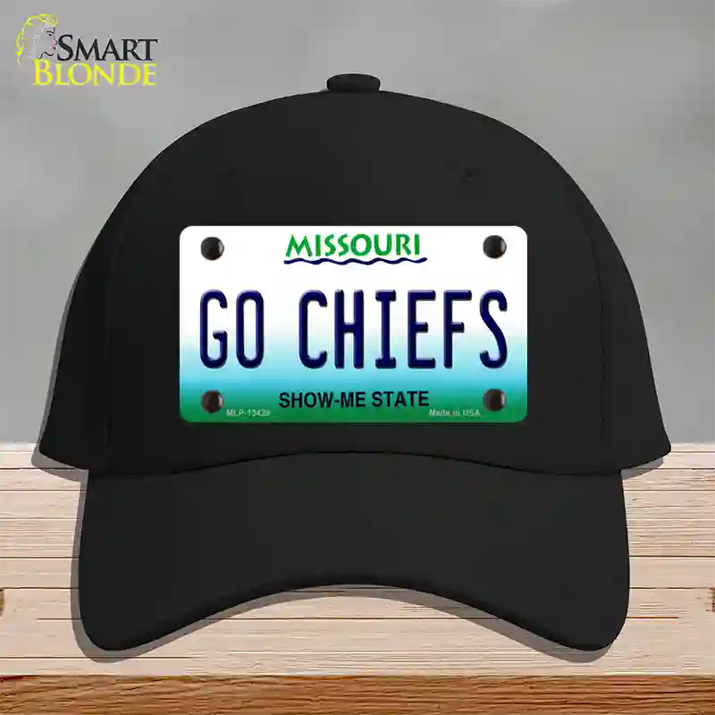 Go Chiefs Novelty License Plate Hat Tag Cotton / Black