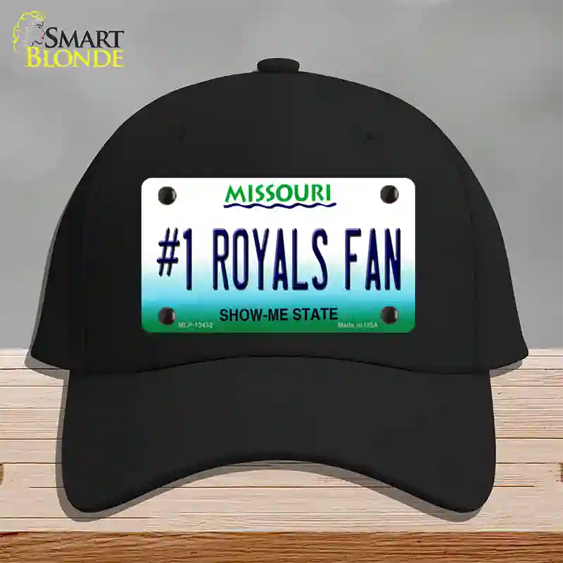 Number 1 Royals Fan Novelty License Plate Hat Tag Cotton / Black