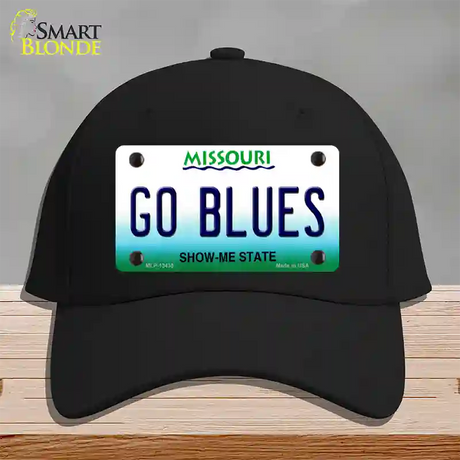 Go Blues Novelty License Plate Hat Tag Cotton / Black