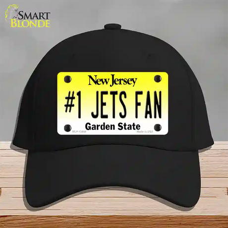 Number 1 Jets Fan Novelty License Plate Hat Tag Cotton / Black