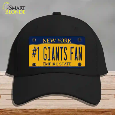 Number 1 Giants Fan New York Novelty License Plate Hat Tag Cotton / Black