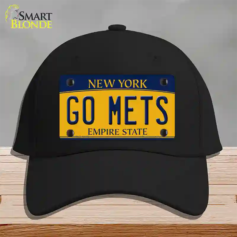 Go Mets Novelty License Plate Hat Tag Cotton / Black