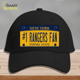 Number 1 Rangers Fan Novelty License Plate Hat Tag Cotton / Black