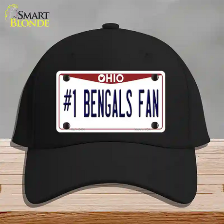 Number 1 Bengals Fan Novelty License Plate Hat Tag Cotton / Black