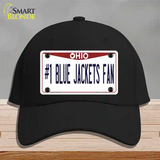 Number 1 Blue Jackets Fan Novelty License Plate Hat Tag Cotton / Black