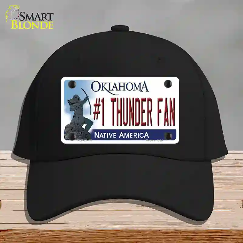 Number 1 Thunder Fan Novelty License Plate Hat Tag Cotton / Black