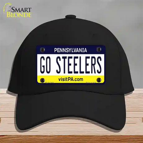 Go Steelers Novelty License Plate Hat Tag Cotton / Black