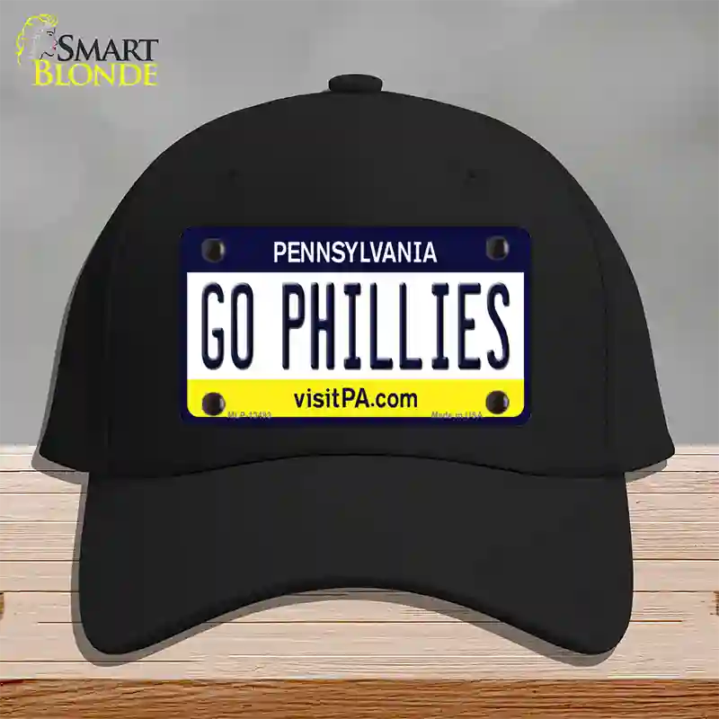 Go Phillies Novelty License Plate Hat Tag Cotton / Black